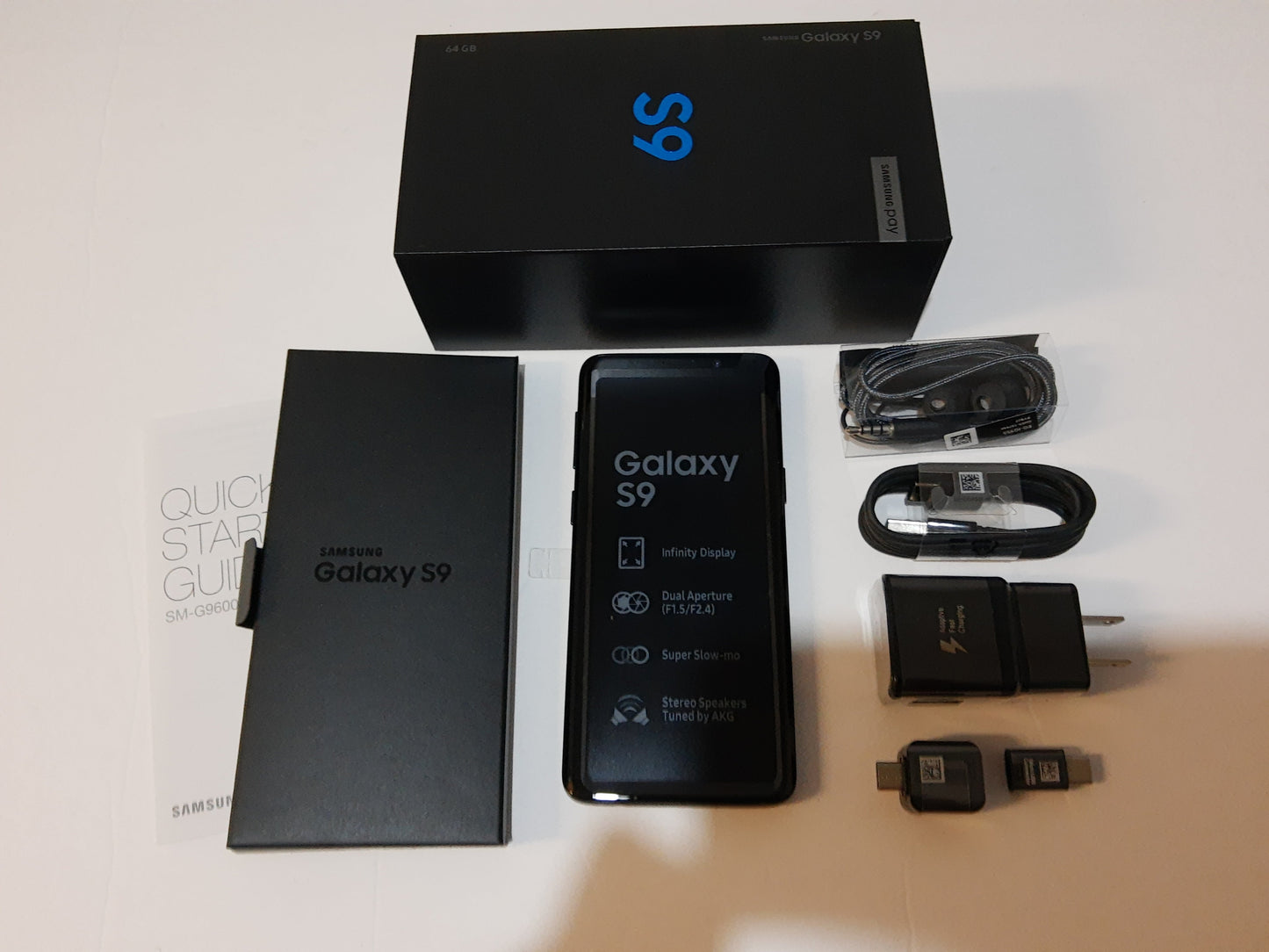 Samsung Galaxy S9 SM-G960/ 64GB Midnight Black (Unlocked)