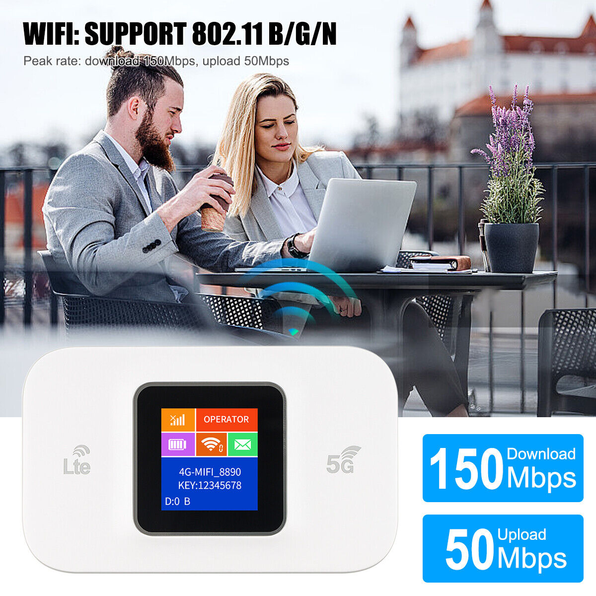 Portable Unlocked LTE 4G Wireless WiFi Router Mobile Broadband MIFI Hotspot TOP!