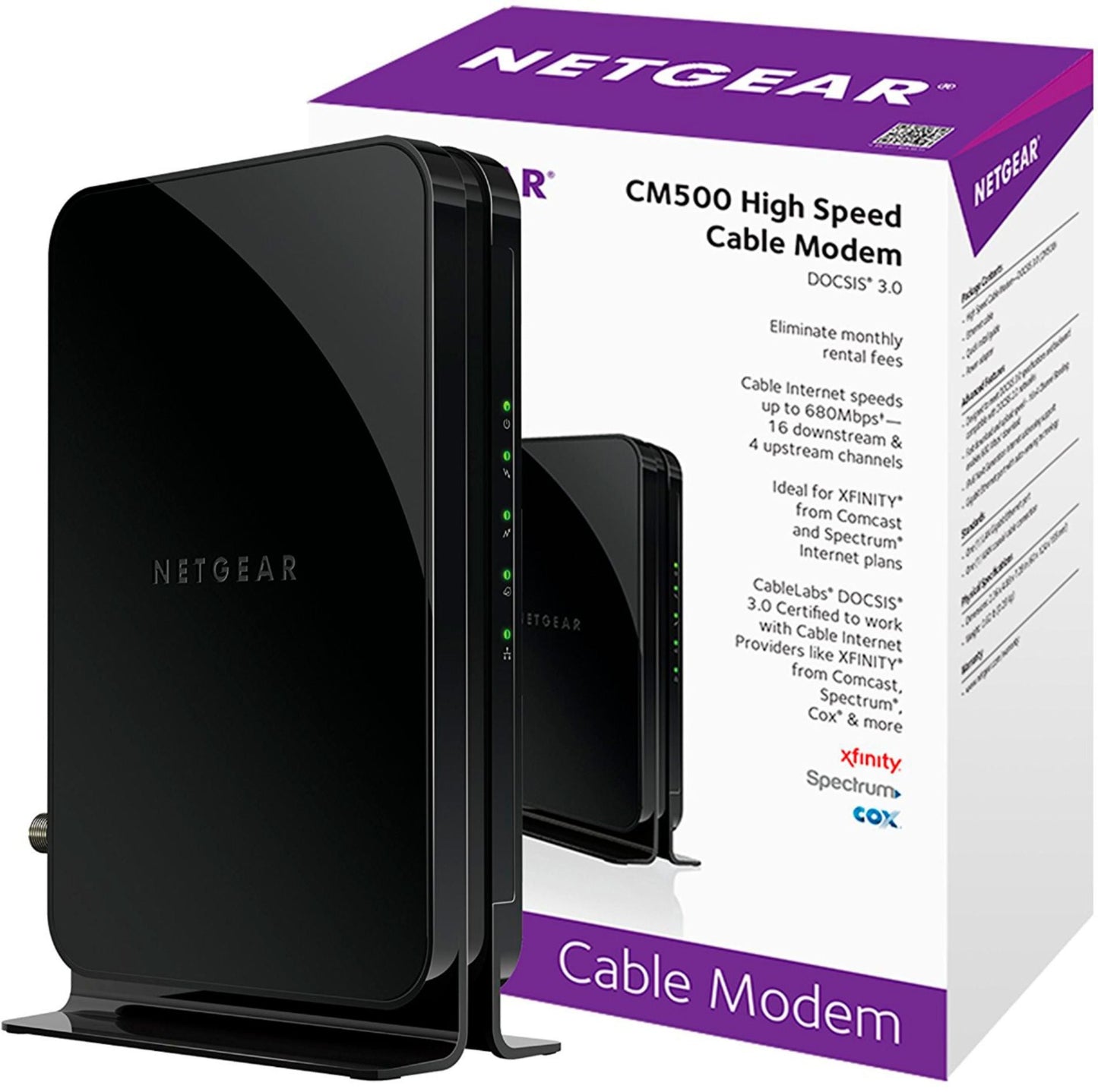 NETGEAR - 16 x 4 DOCSIS 3.0 Cable Modem - Black