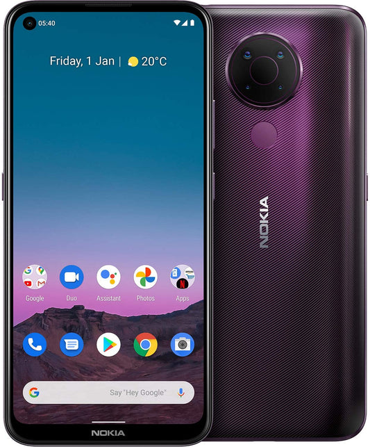 Nokia 5.4 | Unlocked Smartphone |Dual SIM | 4/128GB | 48MP Quad Cam | Dusk