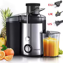 Juicer centrifugal Household large caliber electric juice machine residue separation vegetable Juicer EU UK