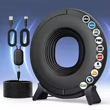 VUELVE HD Digital TV Antenna for DVB-T2 360° Reception Long Range Signal Watch Free Local Channels TV Antenna