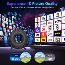 VUELVE HD Digital TV Antenna for DVB-T2 360° Reception Long Range Signal Watch Free Local Channels TV Antenna