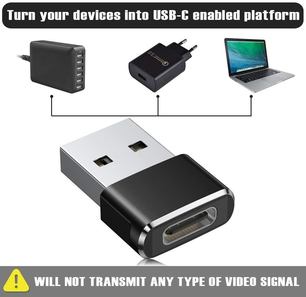 3 PACK USB C 3.1 Type C Female to USB 3.0 Type A Male Port Converter Adapter