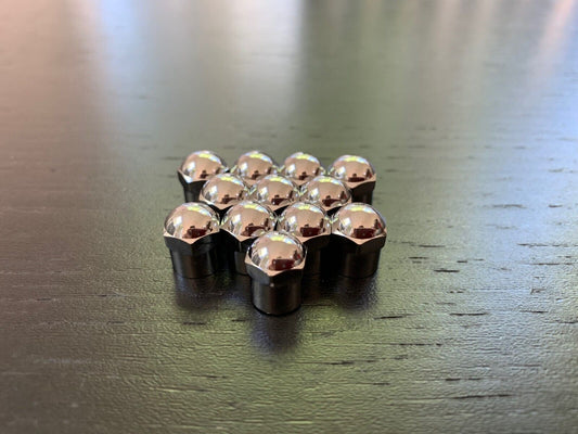100 Chrome Lightweight Valve Caps Tire Valve Caps and O-Ring Seal Free Shipping