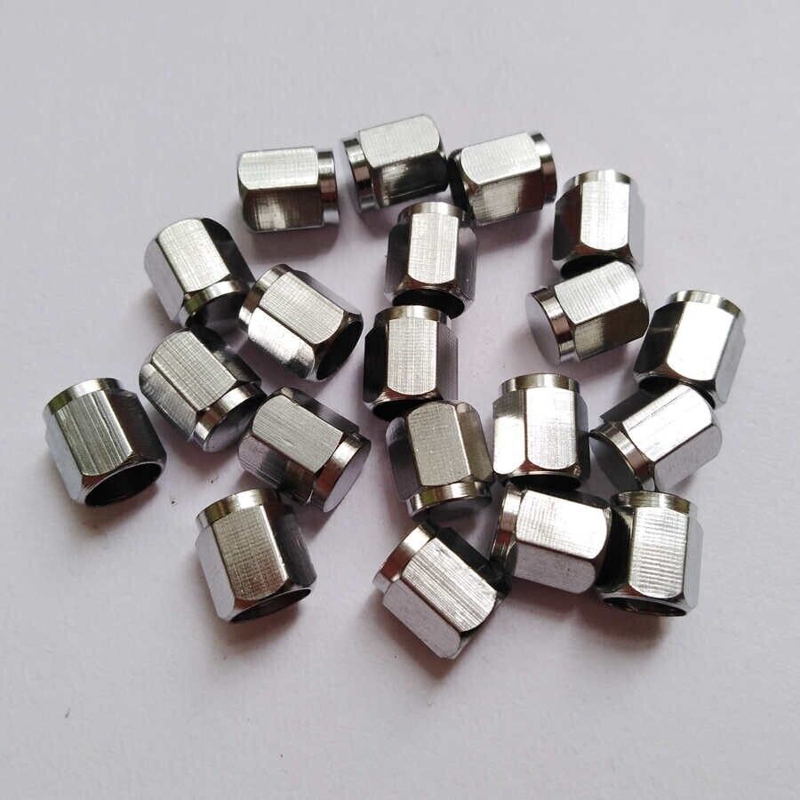 20 PCS - Brass Metal Chrome Valve Caps Tire Valve Stem Caps US Stock A393
