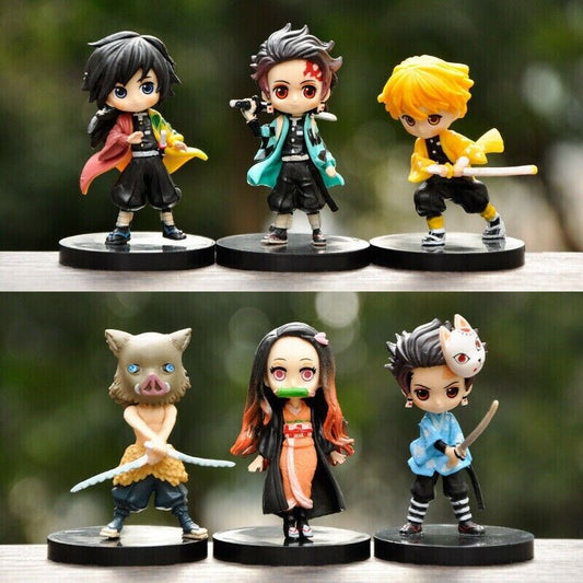 Anime Demon Slayer: Kimetsu no Yaiba Kamado Nezuko 6Pcs/Set Action Figure Gifts