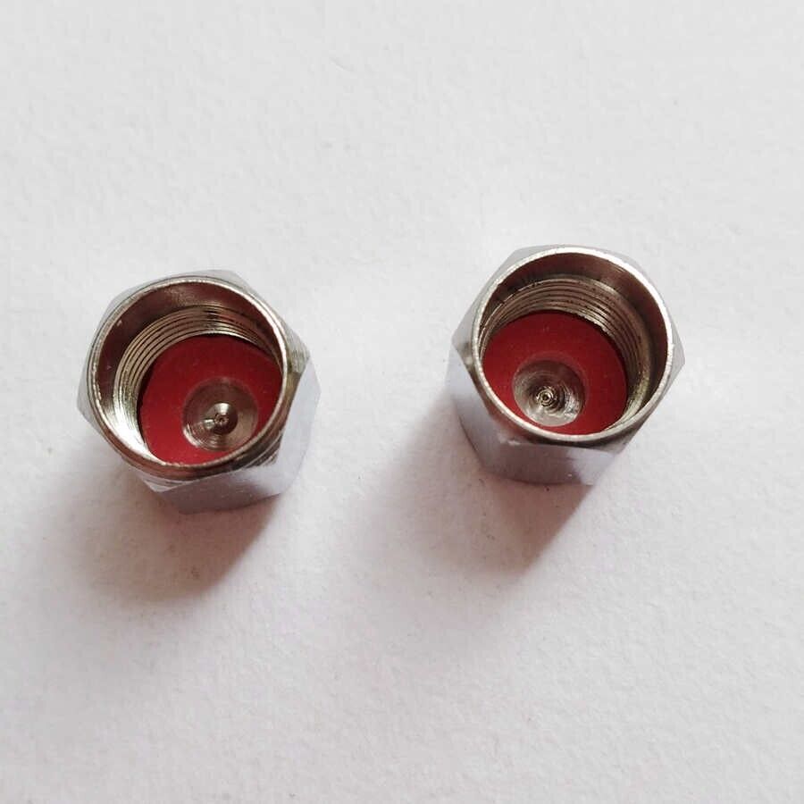 20 PCS - Brass Metal Chrome Valve Caps Tire Valve Stem Caps US Stock A393