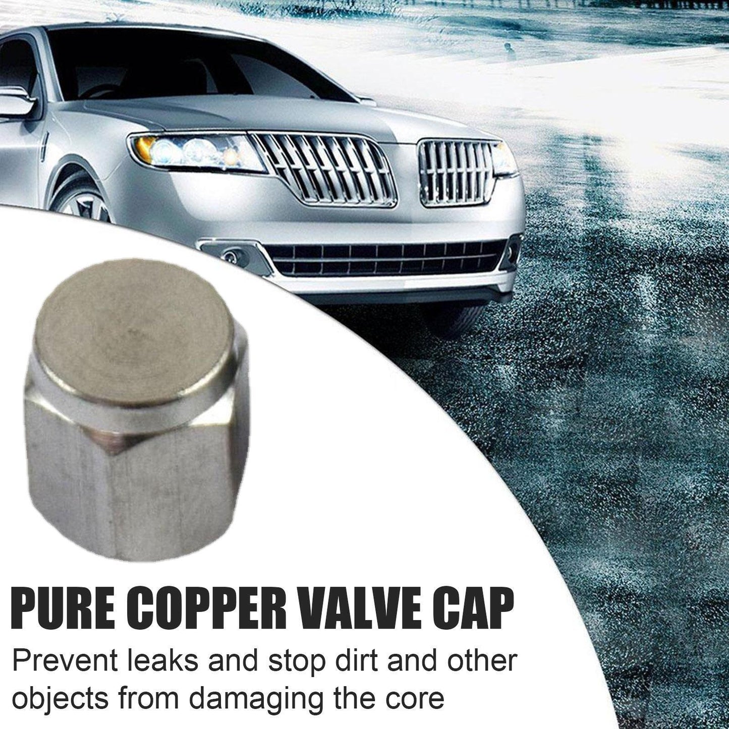 20PCS Brass Metal Valve Cap Tire Valve Stems Caps E-cap Air Dust Ca Good
