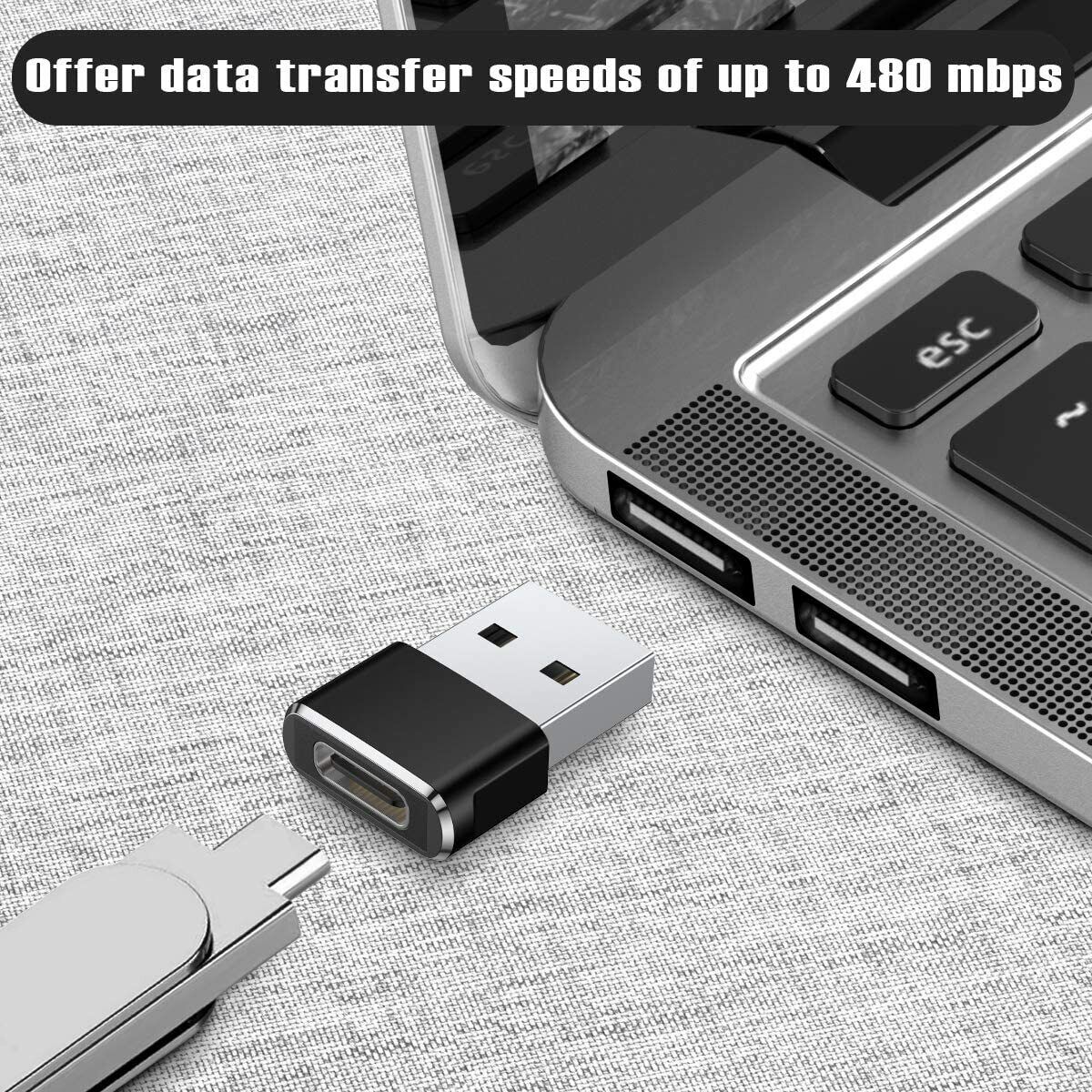 3 PACK USB C 3.1 Type C Female to USB 3.0 Type A Male Port Converter Adapter