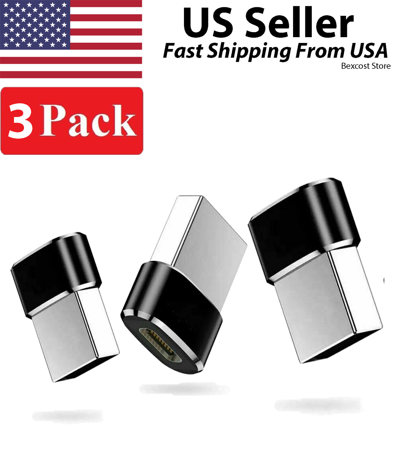 3 PACK USB C 3.1 Type C Female to USB 3.0 Type A Male Port Converter Adapter