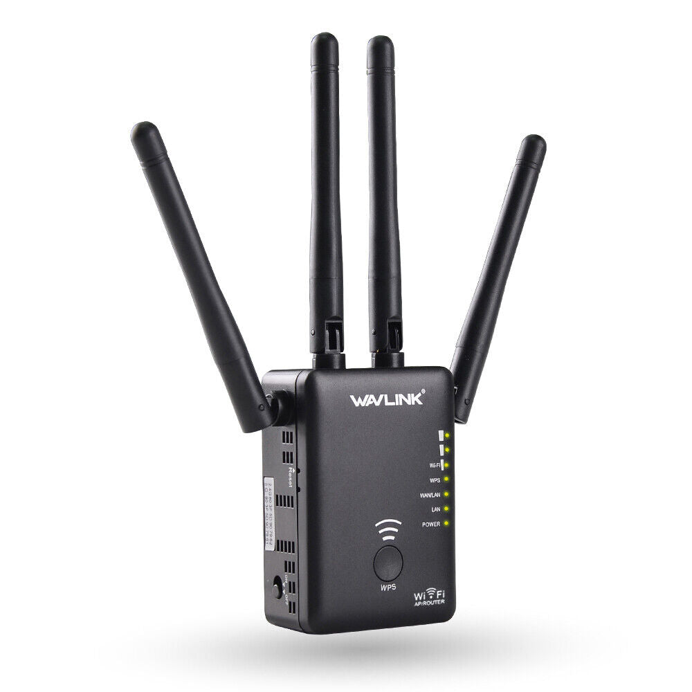 1200Mbps WiFi Range Extender Repeater Wireless Amplifier Router Signal Booster