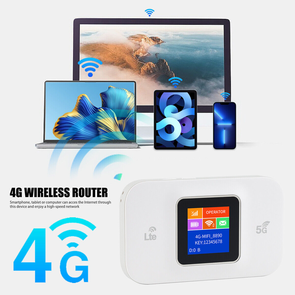 Portable Unlocked LTE 4G Wireless WiFi Router Mobile Broadband MIFI Hotspot TOP!