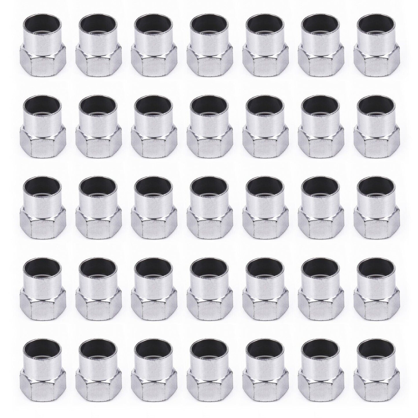 100Pcs Chrome Plated Car/Truck Auto Wheels Tire Valve Stem Cap Lid Air Dust Cove
